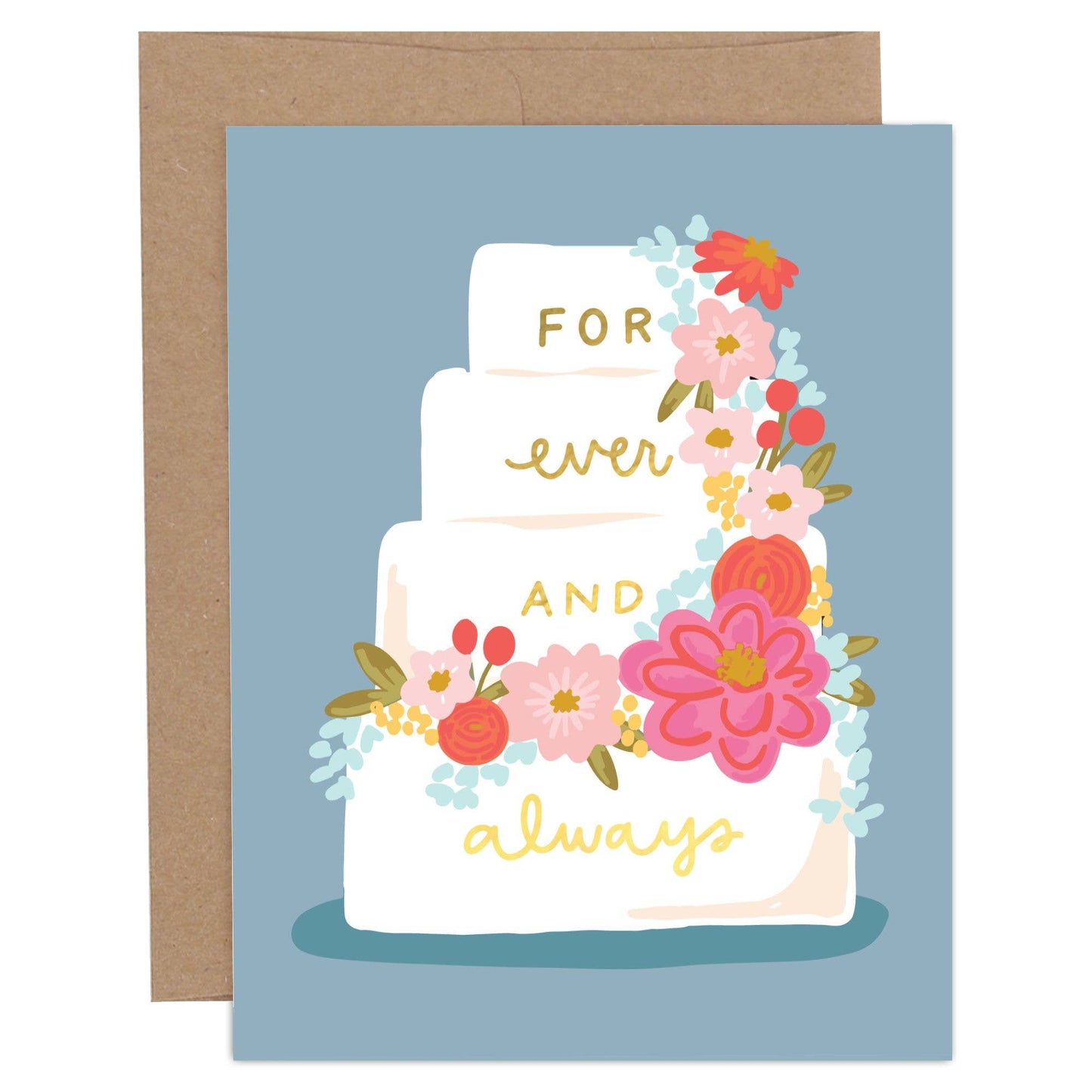 Forever and Always Wedding + Love Greeting Card
