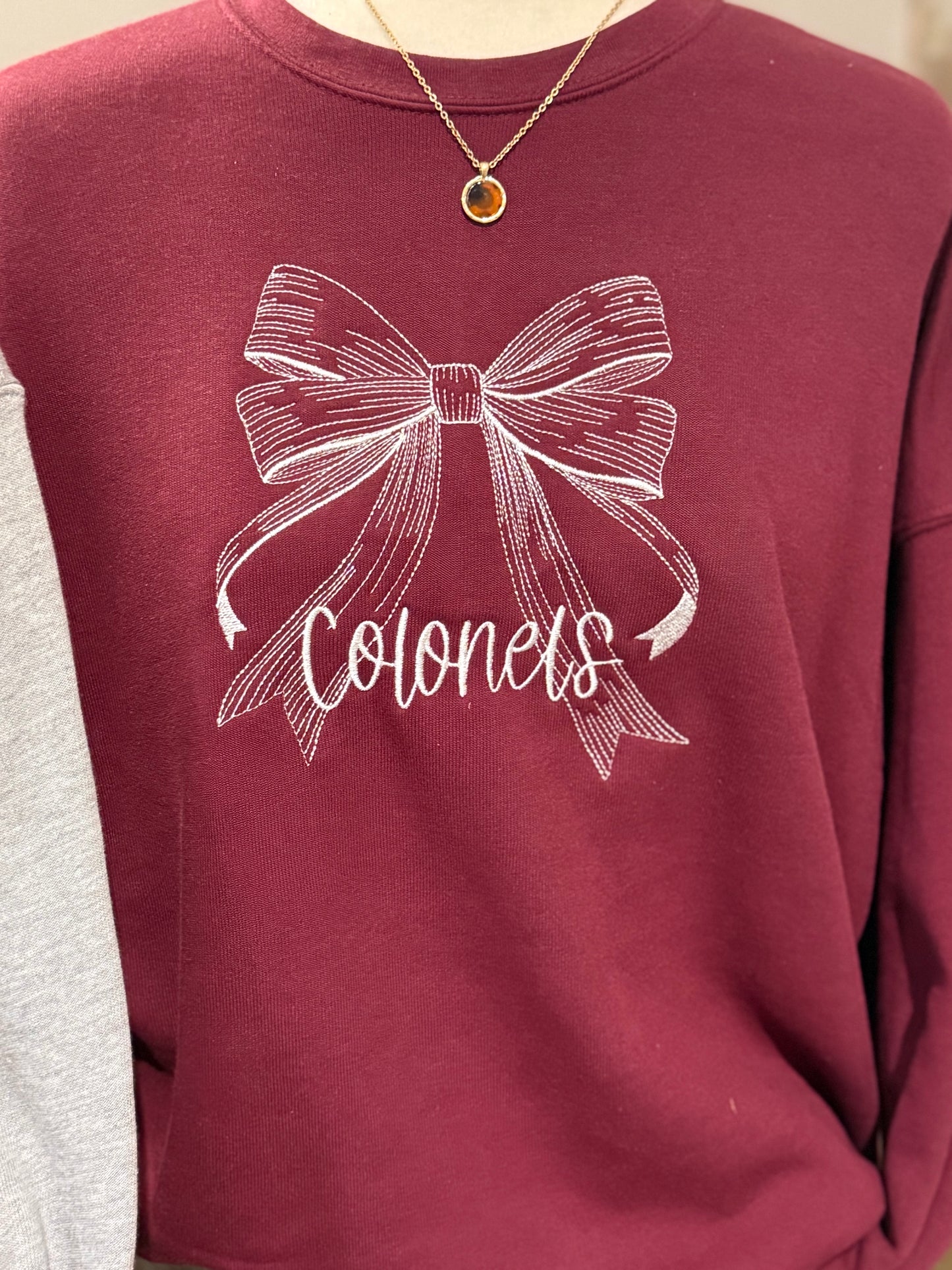 Colonels Bow Embroidered Sweatshirt