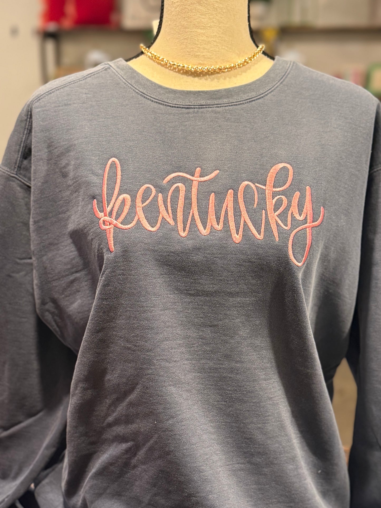Kentucky Script Embroidered Sweatshirt