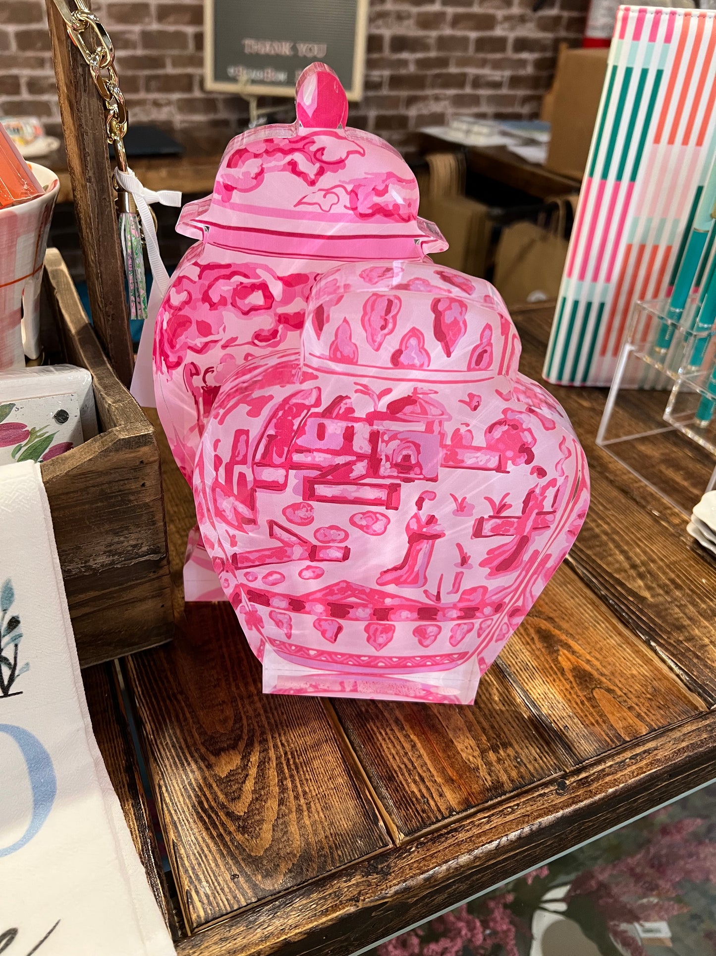 Pink Chinoiserie Acrylic Cut-Outs