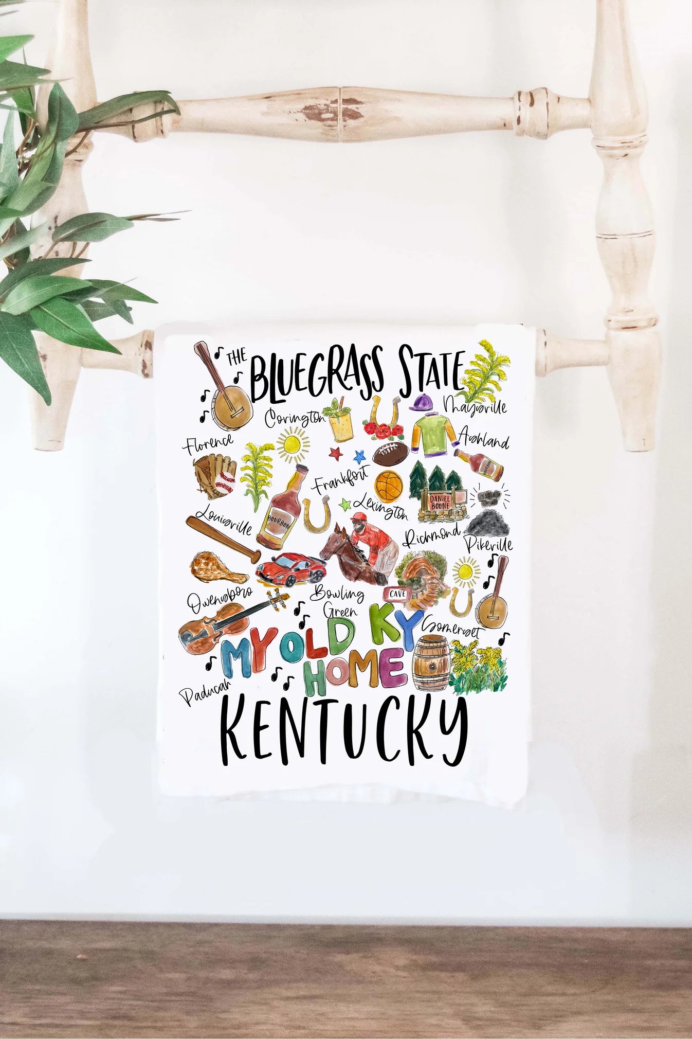 Happy by Rachel Kentucky Tea Towel