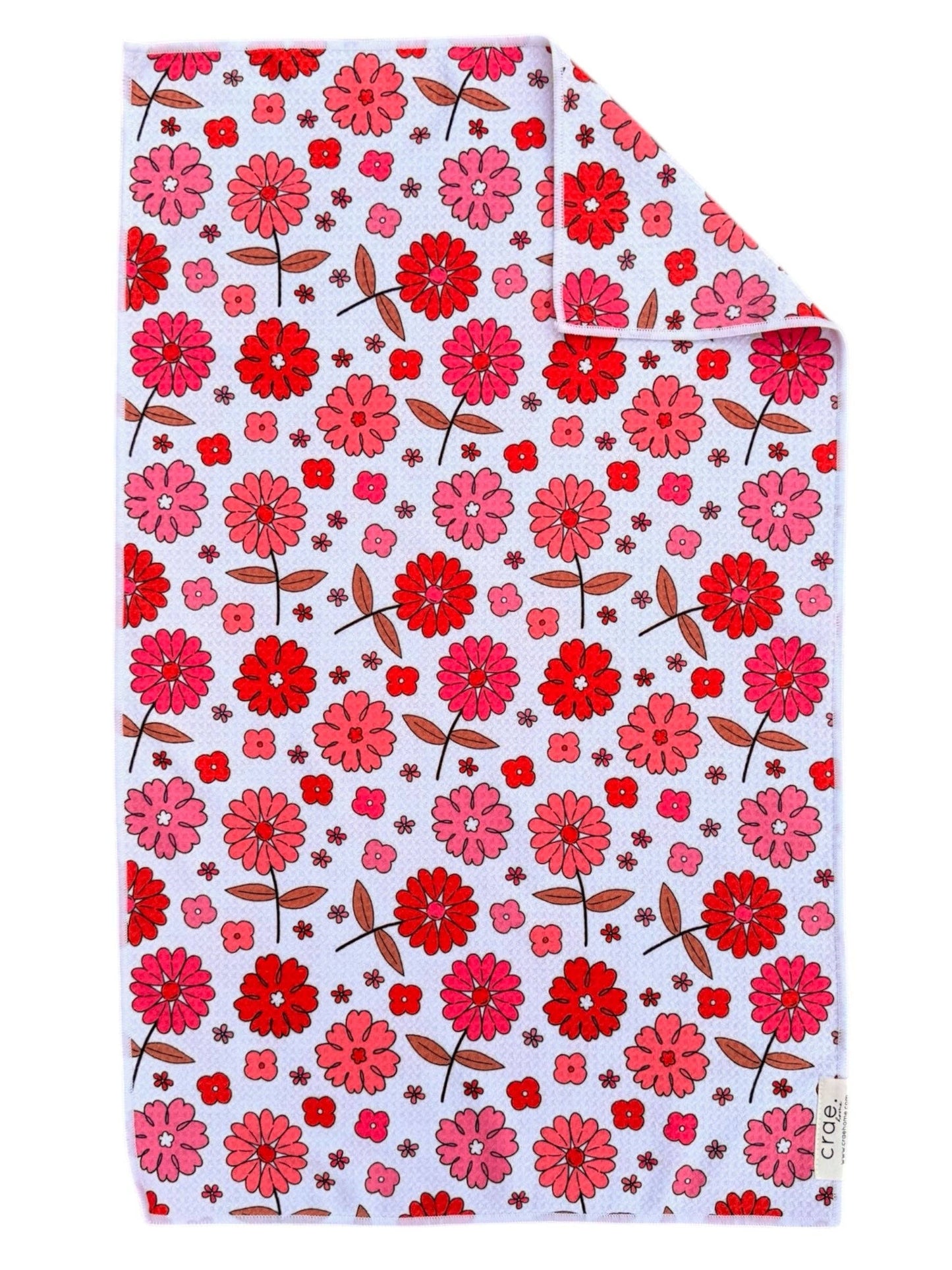 Crae Microfiber Towel Pink Daisy