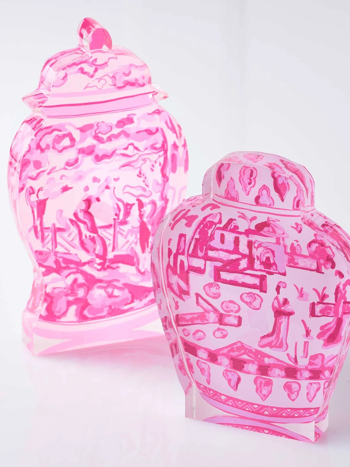 Pink Chinoiserie Acrylic Cut-Outs