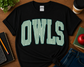 Owls Varsity Pinstripe Spirit Tee