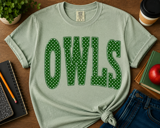 Classic Green Owls Spirit Tee