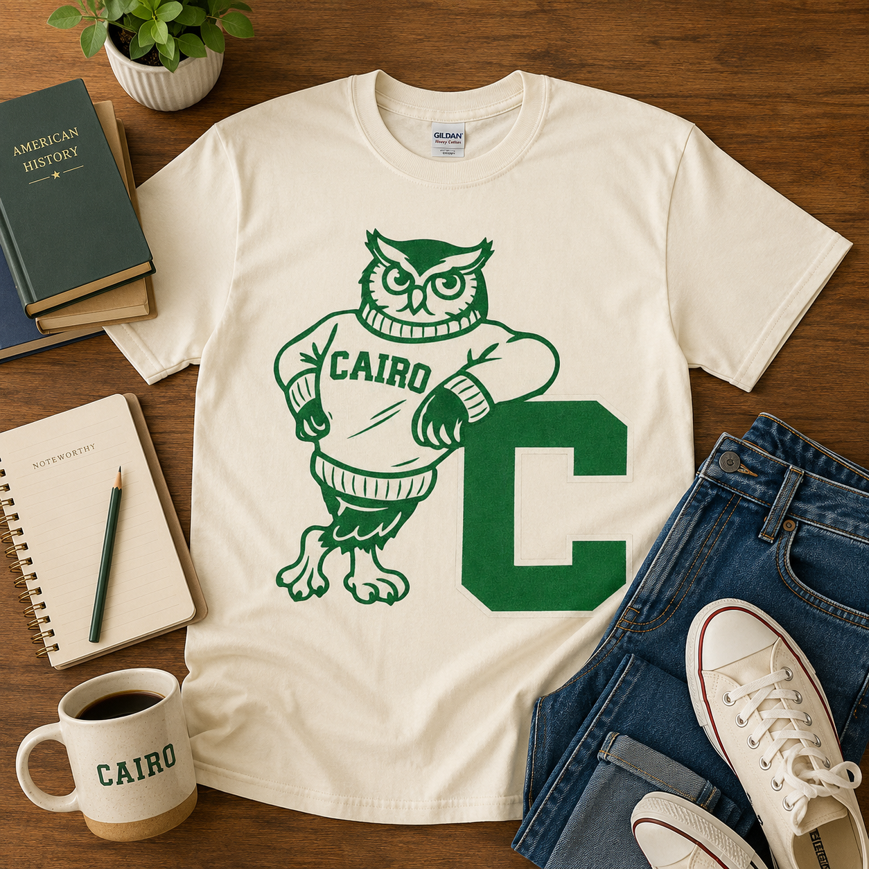 Varsity Sweater Letter Mascot Tee