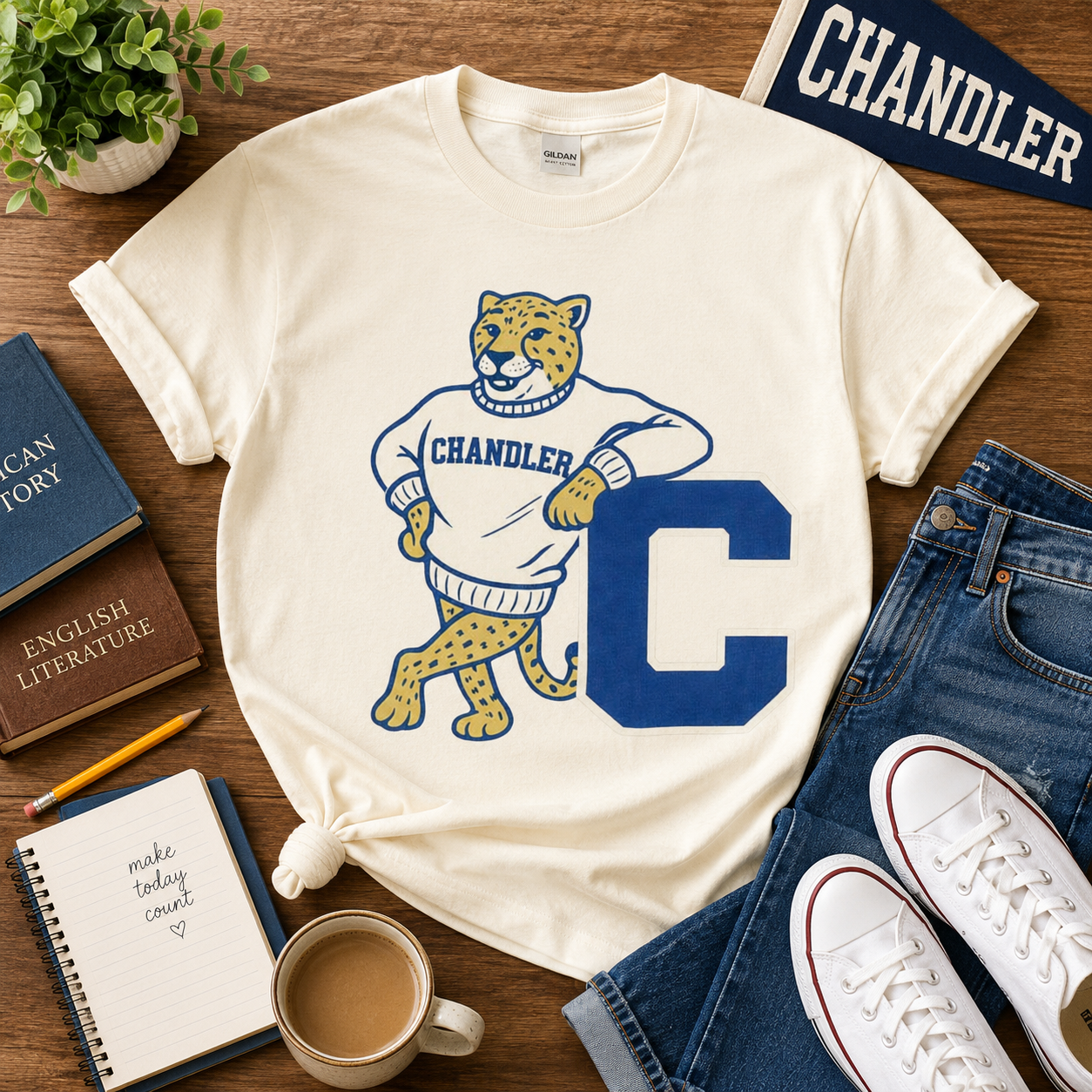 Varsity Sweater Letter Mascot Tee
