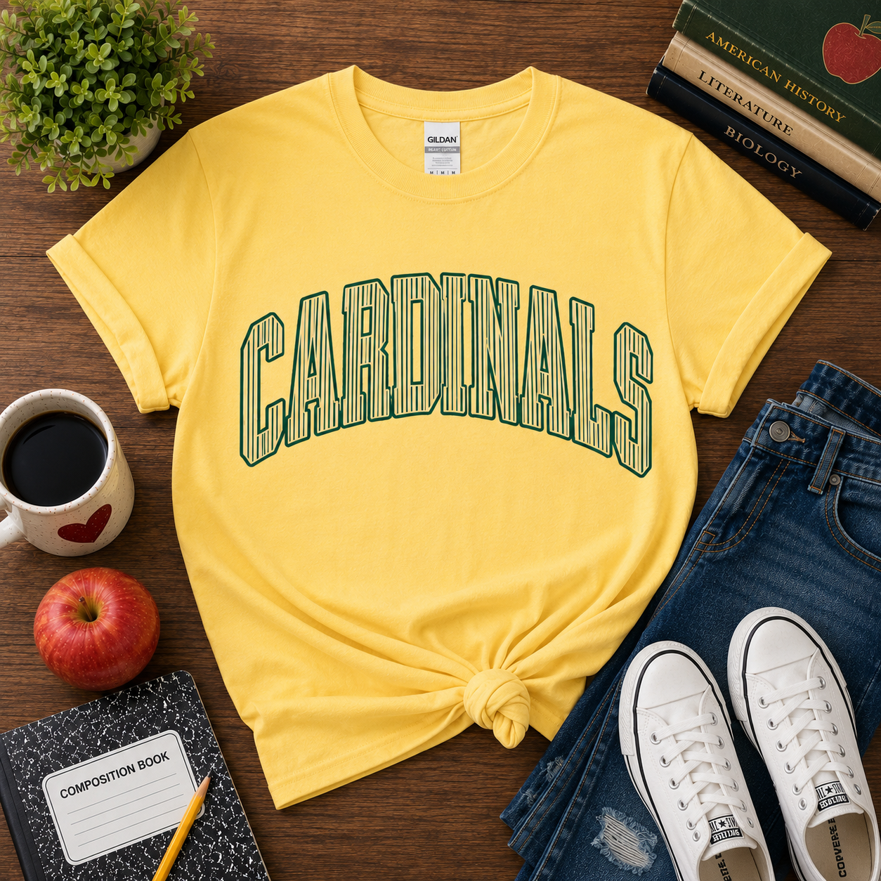Cardinals Vintage Varsity Stripe Tee