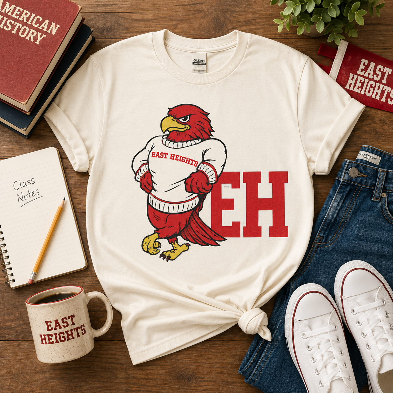 Varsity Sweater Letter Mascot Tee