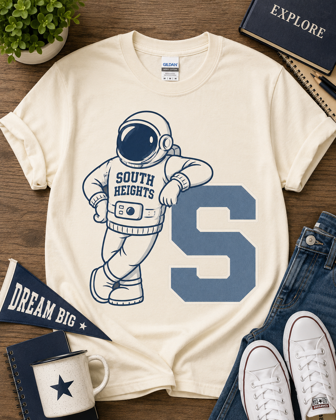 Varsity Sweater Letter Mascot Tee