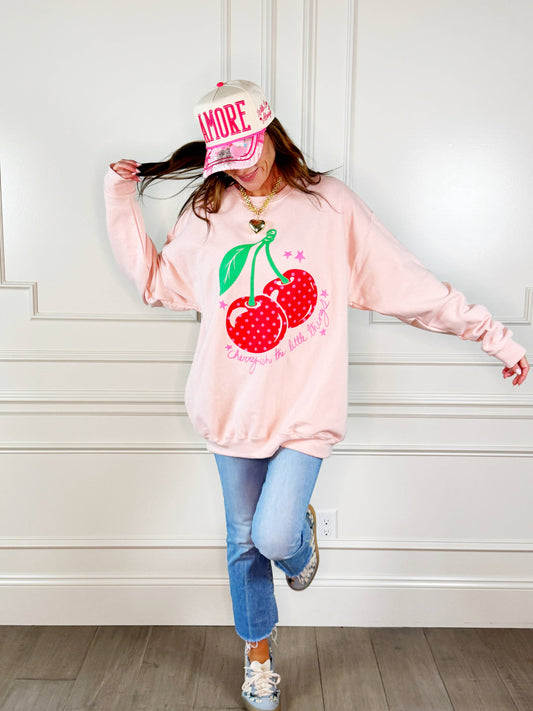 Cherry-ish the Little Things Sweatshirt by Poppy & Pine