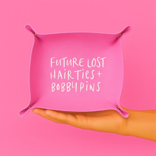 Funny trinket tray | Future Lost Hair Ties (Pink)