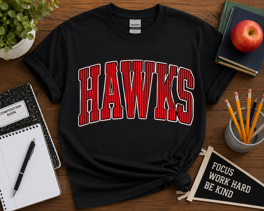 Hawks Varsity Stripe Spirit Tee