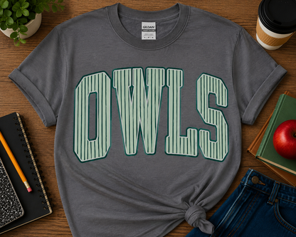 Owls Varsity Pinstripe Spirit Tee