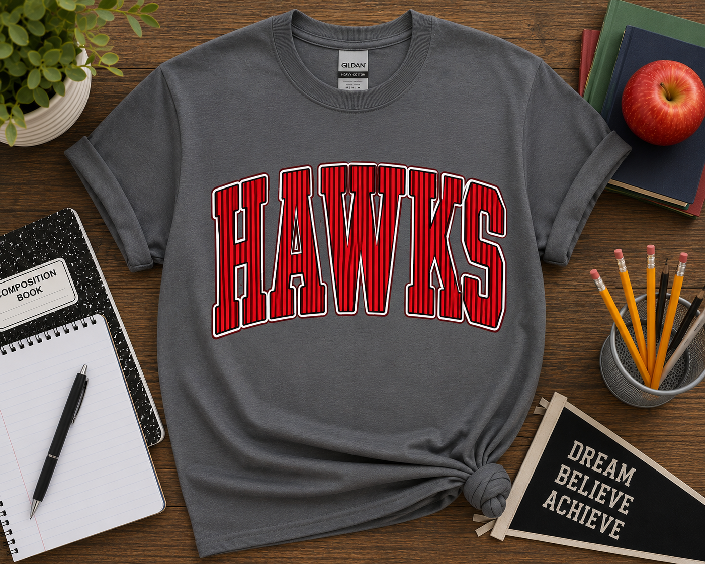 Hawks Varsity Stripe Spirit Tee
