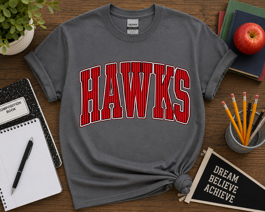 Hawks Varsity Stripe Spirit Tee