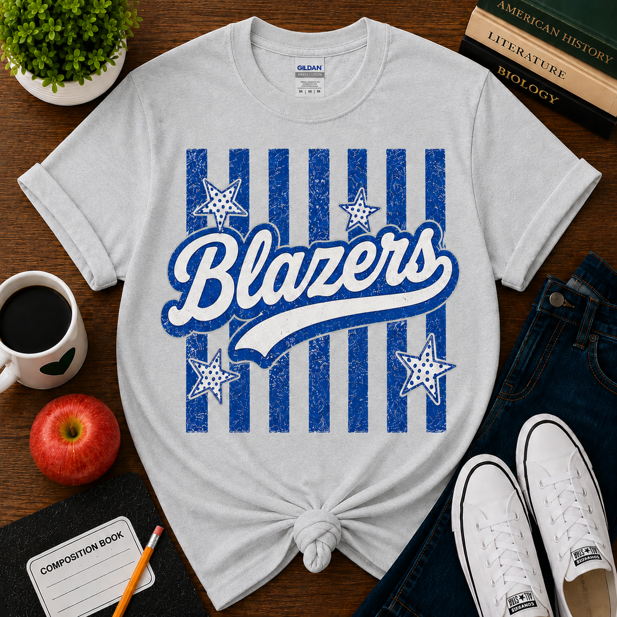 Americana Stars & Stripes School Spirit Tee