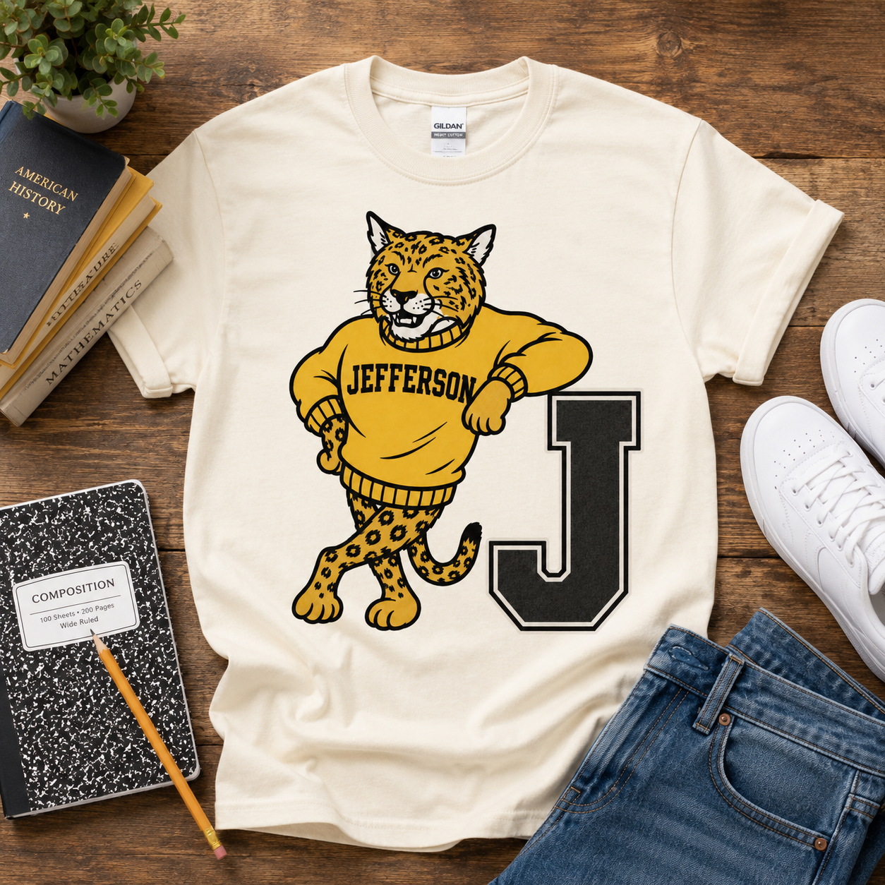 Varsity Sweater Letter Mascot Tee