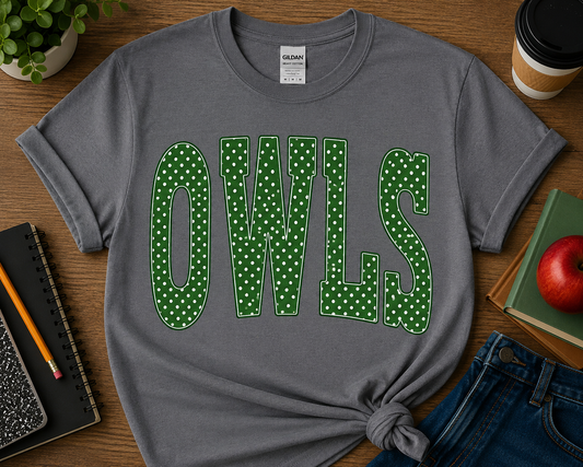 Classic Green Owls Spirit Tee