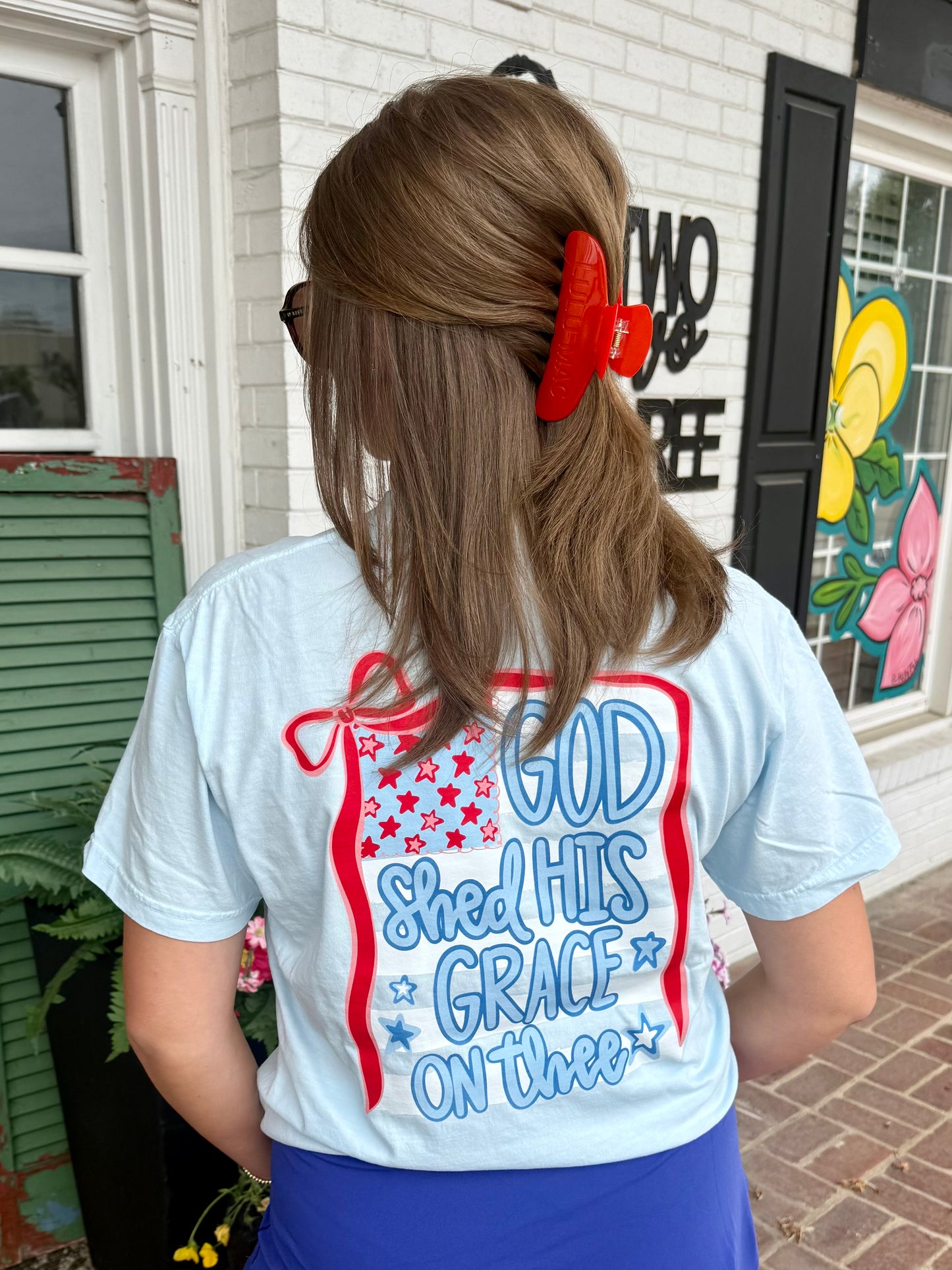 God Shed His Grace on Thee Patriotic Tee