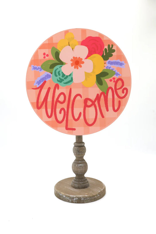 Welcome Pink Floral Topper