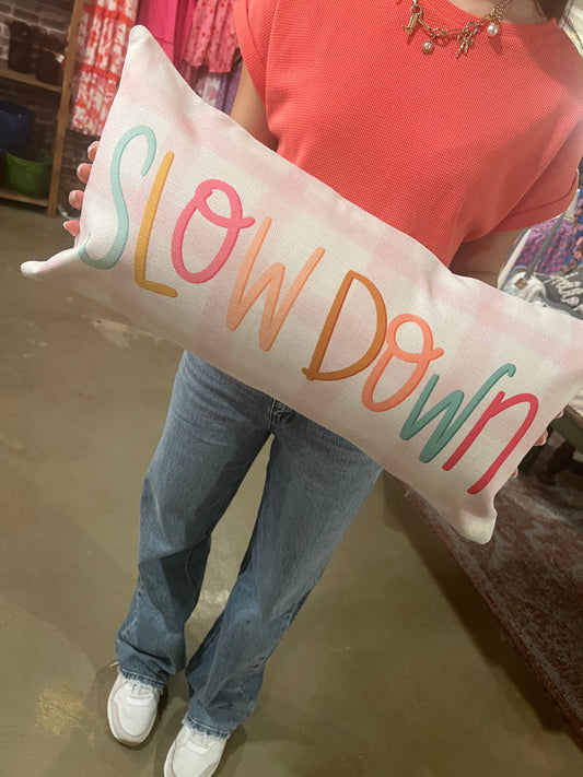 Slow Down Doodles Pillow