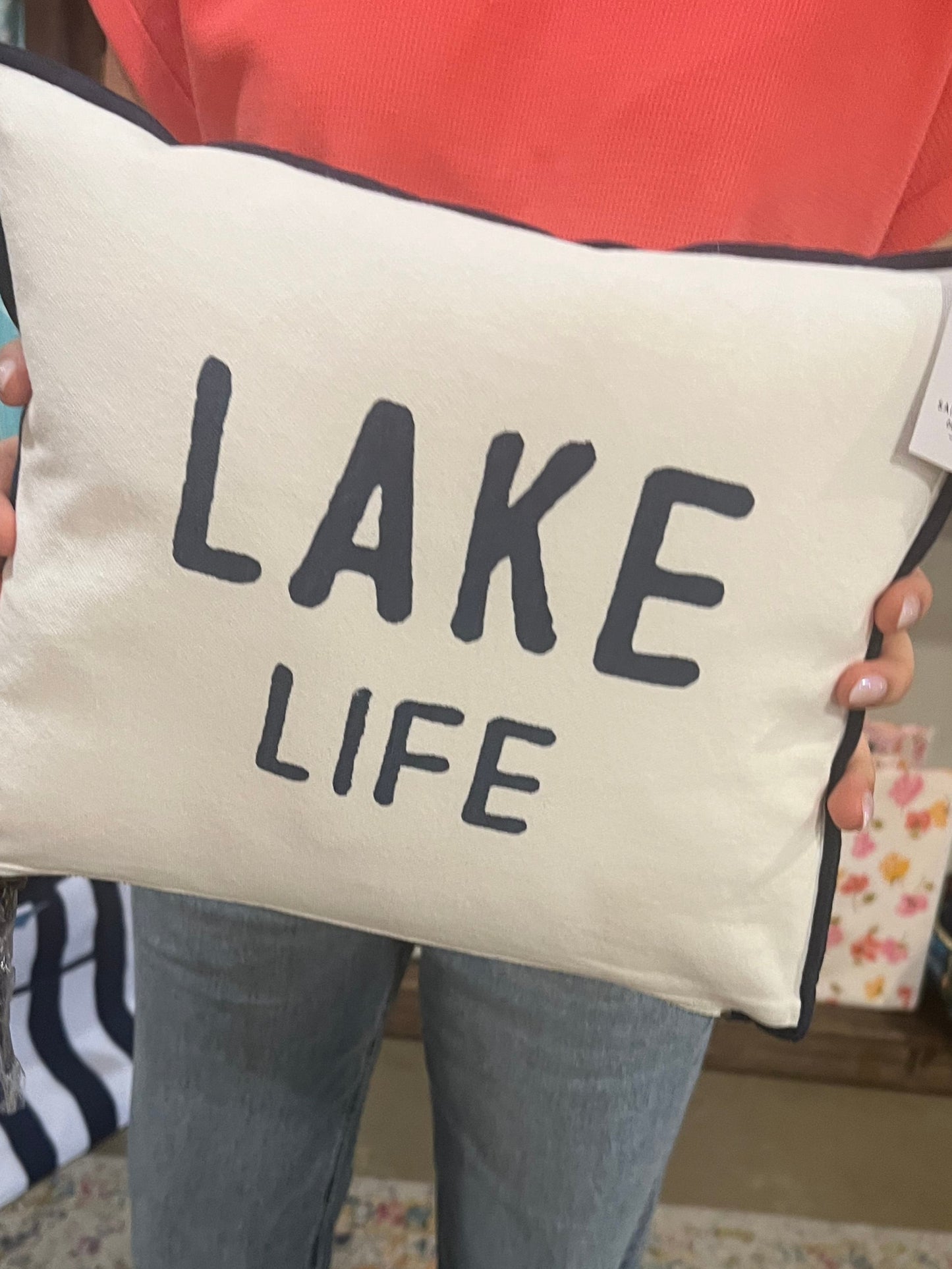Lake Life Small Square Pillow