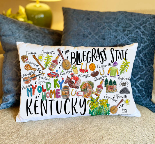 Happy by Rachel Kentucky Pillow