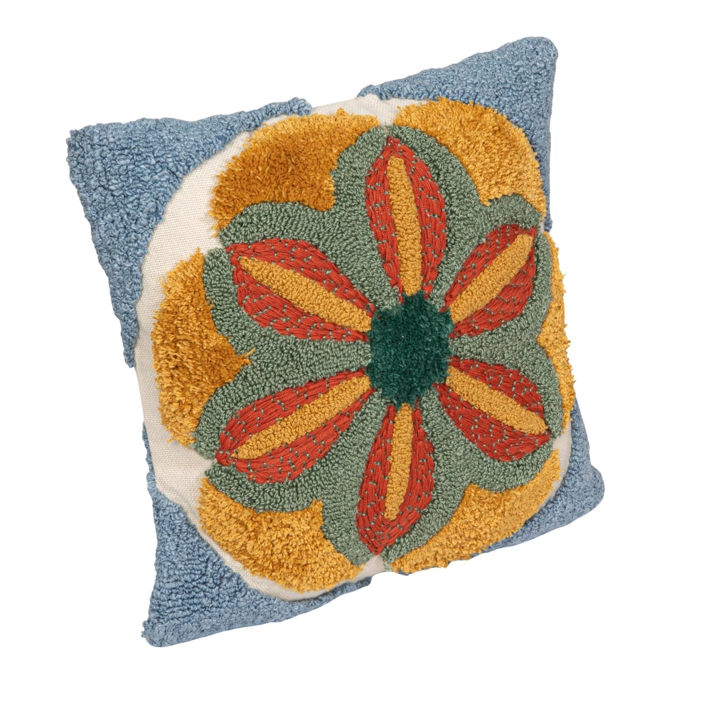 Square Outdoor Floral Pillow