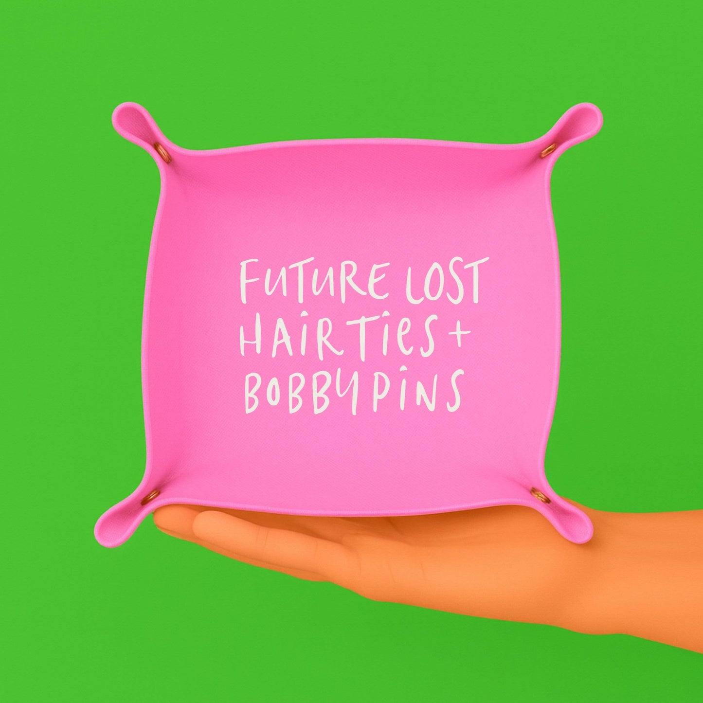 Funny trinket tray | Future Lost Hair Ties (Pink)
