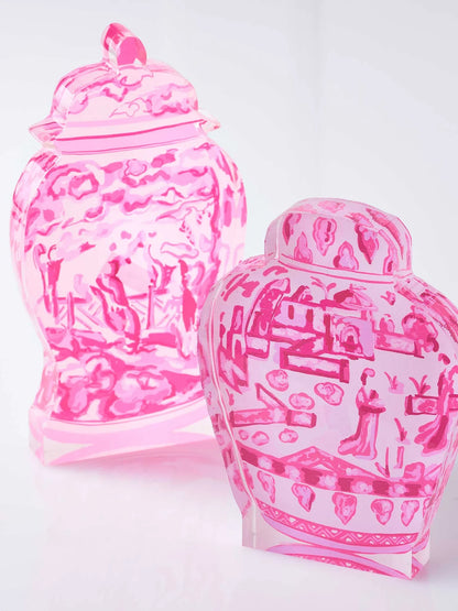 Pink Chinoiserie Acrylic Cut-Outs